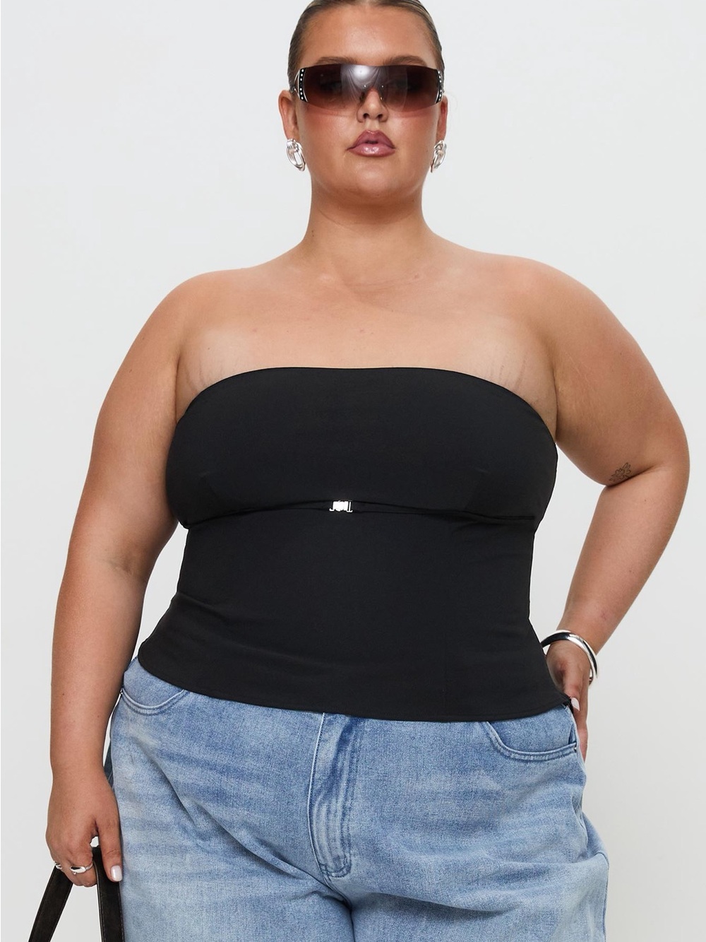 Strapless Black Tube Top